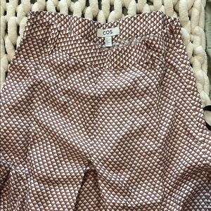 COS Brown and Cream A-Line Skirt Resort Wear